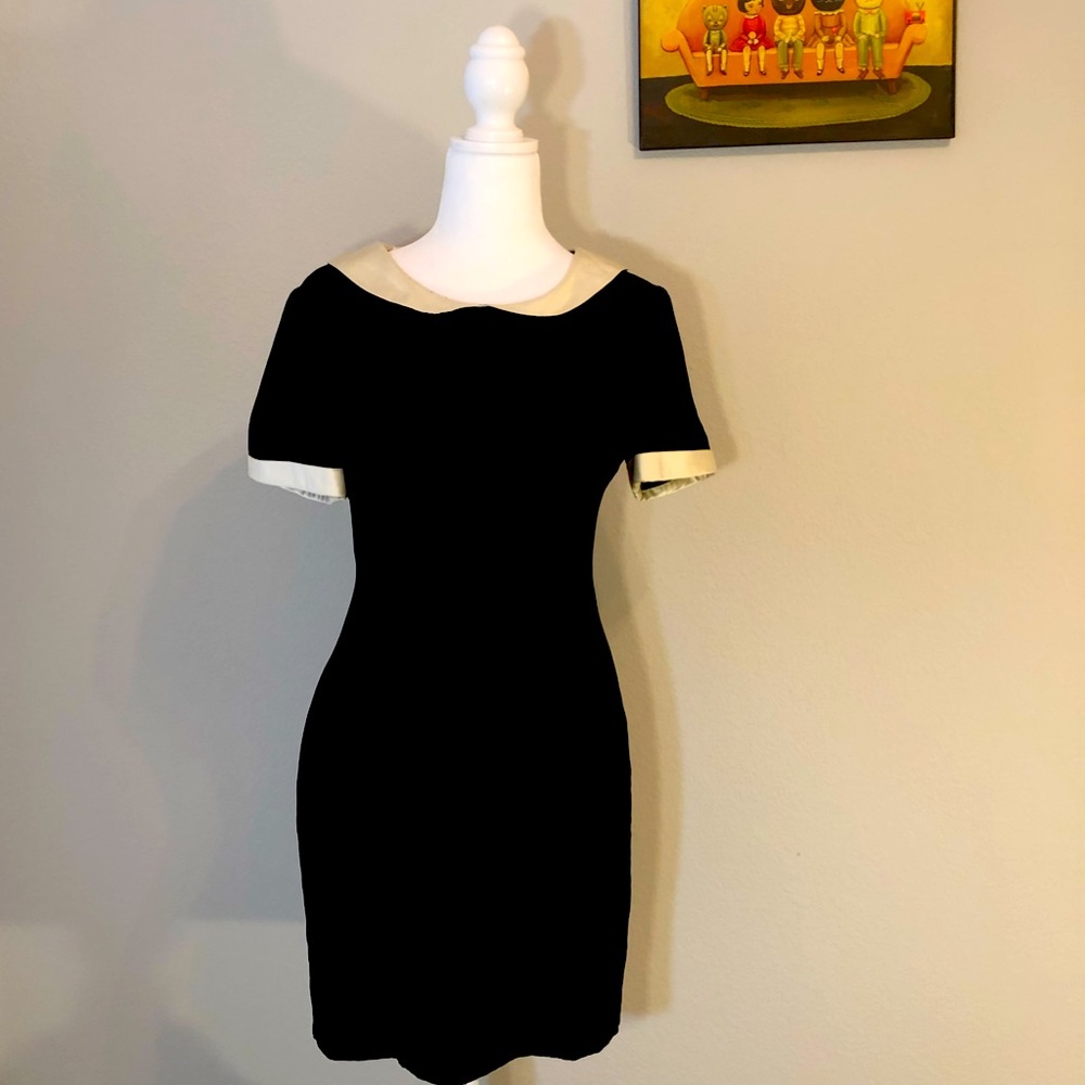 Vintage Velvet Ann Taylor Wednesday Adams wiggle dress petite 2